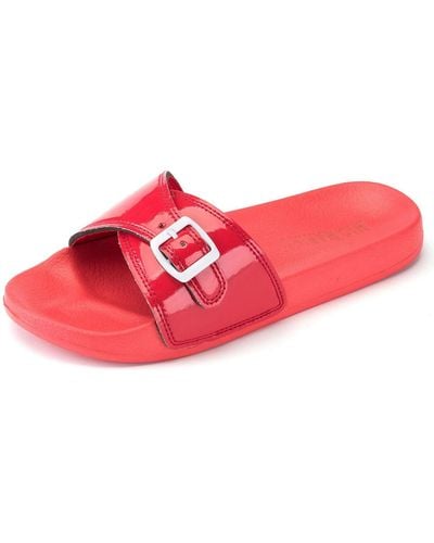 Mio Marino Adjustable Beach Or House Sandals - Red
