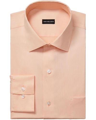 Van Heusen Flex Collar Regular Fit Dress Shirt - Natural