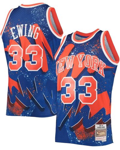 Mitchell & Ness Patrick Ewing New York Knicks Hardwood Classics 1991 Hyper Hoops Swingman Jersey - Blue