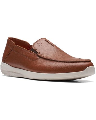 Clarks Gorwin Step Comfort Loafers - Brown