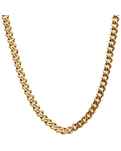 Black Jack Jewelry Cubic Zirconia-accented Curb Link 24" Chain Necklace - Metallic