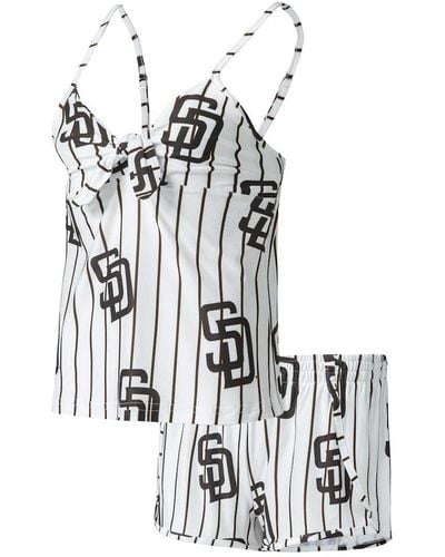 Concepts Sport San Diego Padres Reel Allover Print Tank Top And Shorts Sleep Set - White