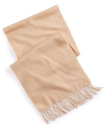 Club Room Solid Cashmere Scarf, Created For Macy's - Natural