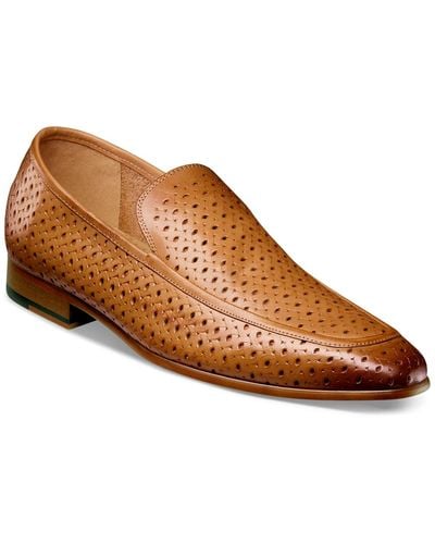 Stacy Adams Winden Perforated Slip-on Loafers - Brown