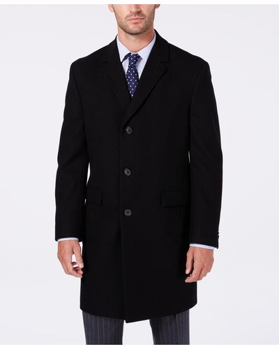 Nautica Classic-fit Batten Overcoat - Black