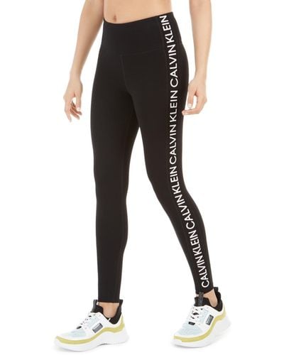Calvin Klein Performance Logo High-waist leggings - Black
