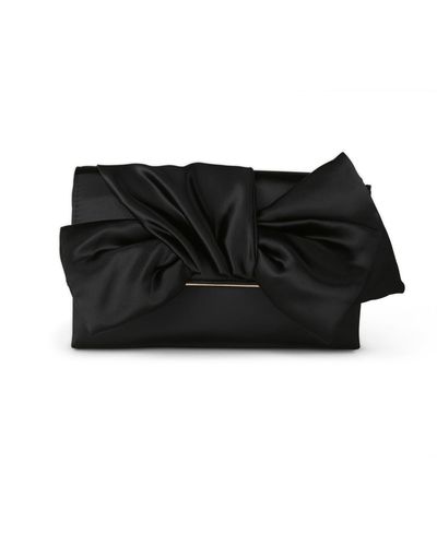 Badgley Mischka Woman's Delilah Sash Tied Envelope Clutch Bag - Black