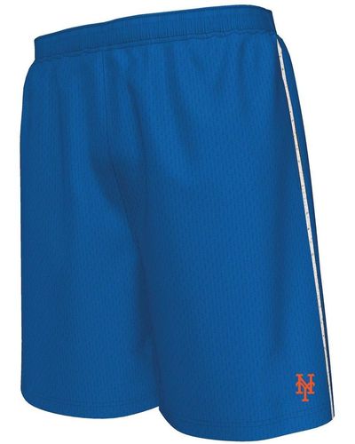 Majestic New York Mets Big And Tall Mesh Shorts - Blue