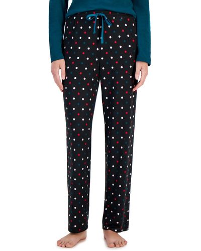 Charter Club Soft Knit Printed Pajama Pants - Blue