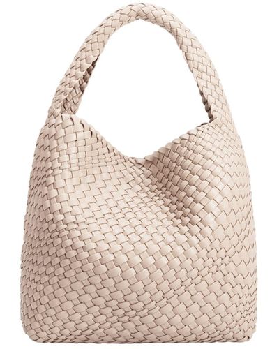 Melie Bianco Johanna Large Faux Leather Shoulder Bag Set - White