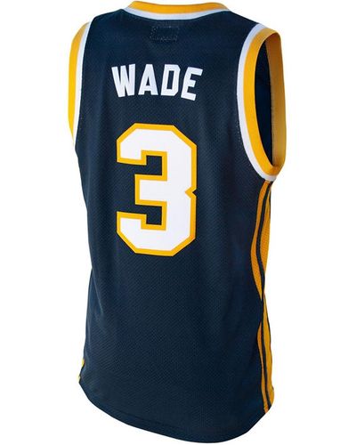 Retro Brand Marquette Golden Eagles Dwyane Wade Throwback Jersey - Blue