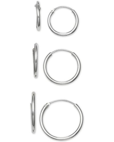Giani Bernini 3-pc. Set Small Endless Hoop Earrings - Metallic