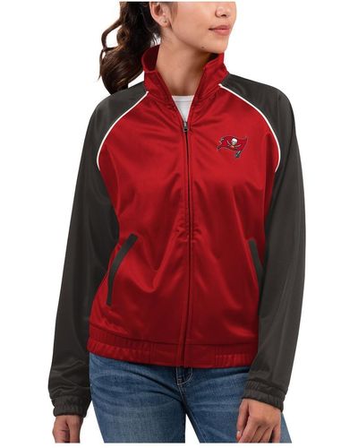 G-III 4Her by Carl Banks Tampa Bay Buccaneers Showup Fashion Dolman Full-zip Track Jacket - Red