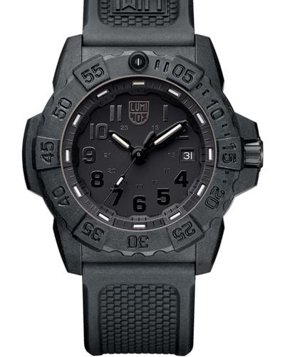 Luminox Swiss Navy Seal Military Dive Black Rubber Strap Watch 45mm