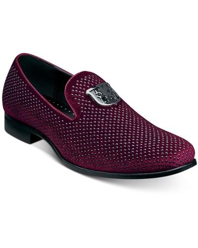 Stacy Adams swagger Studded Ornament Slip-on Loafer - Purple