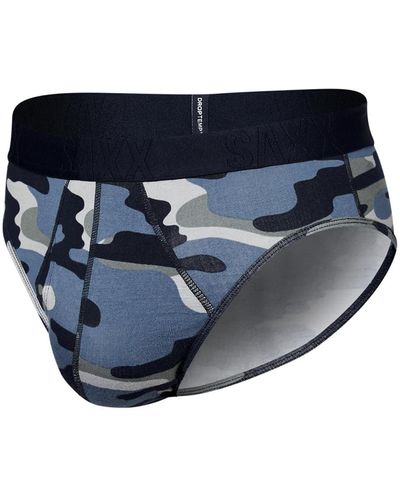 Saxx Underwear Co. Droptemp Cooling Cotton Slim Fit Brief - Blue