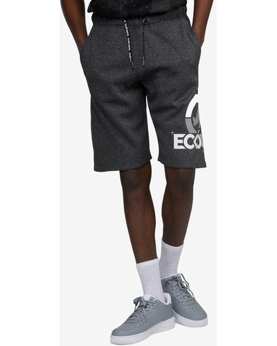 Ecko' Unltd Four Square Fleece Shorts - Black