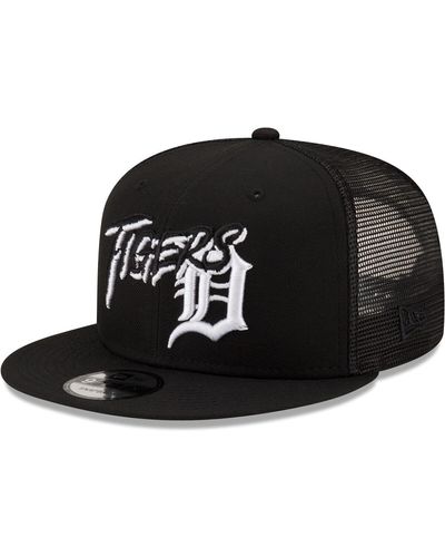 KTZ Detroit Tigers Street Trucker 9fifty Snapback Hat - Black