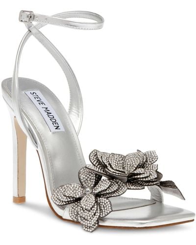 Steve Madden Ulyana Floral Dress Sandals - Metallic