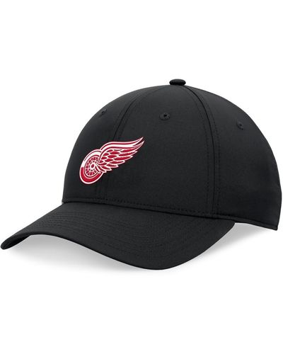 Fanatics Detroit Red Wings Front Office Ripstop Adjustable Hat - Black