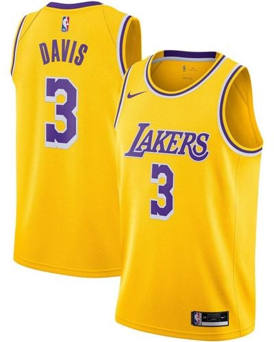 Nike Anthony Davis Gold Los Angeles Lakers Swingman Jersey - Icon Edition - Yellow