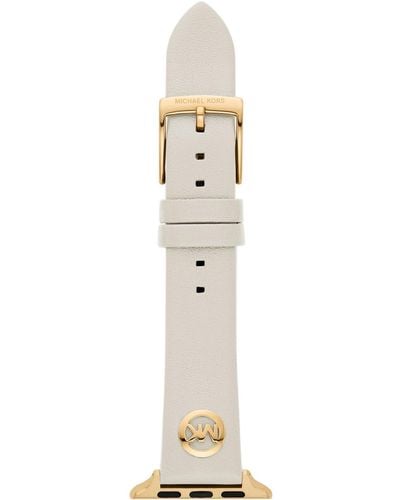 Michael Kors Leather Strap For Apple Watch - White