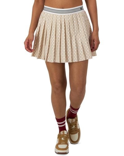 Champion Printed Woven-waistband Pleated Skort - Natural