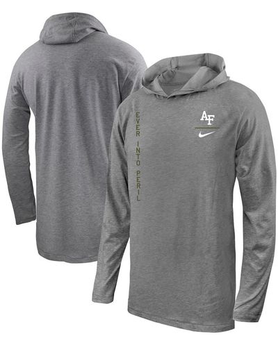 Nike Air Force Falcons Rivalry Pullover Long Sleeve Hoodie T-shirt - Gray