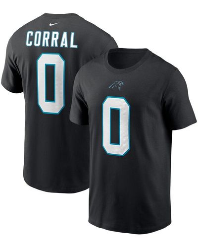 Nike Matt Corral Carolina Panthers 2022 Nfl Draft Pick Player Name & Number T-shirt - Black