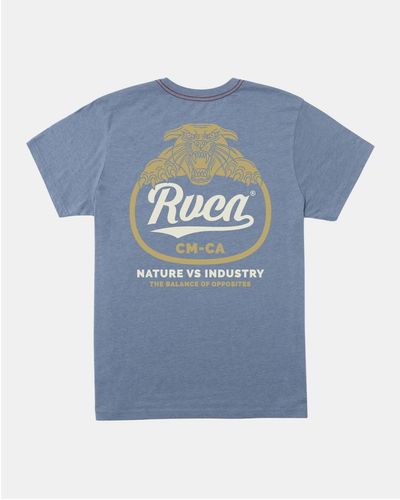 RVCA Pantero Short Sleeve T-shirt - Blue