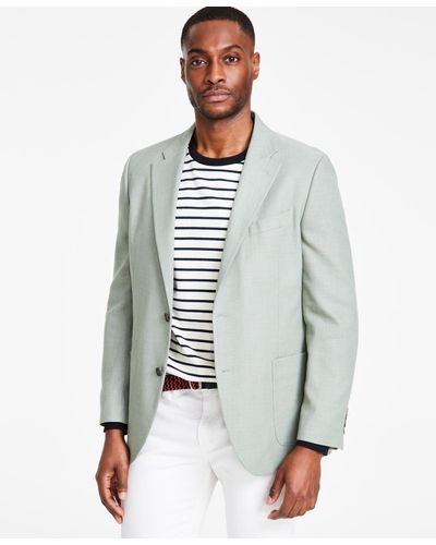 Nautica Modern-fit Active Stretch Woven Solid Sport Coat - Green