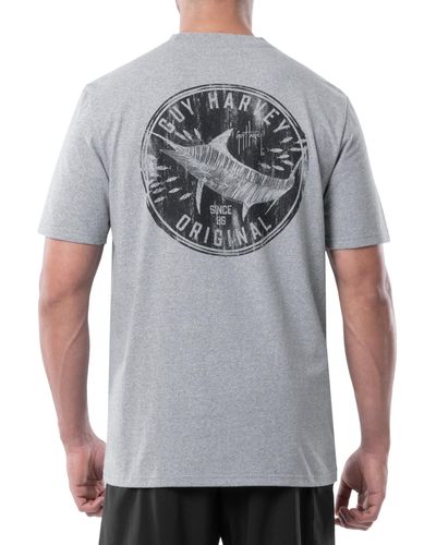 Guy Harvey Short Sleeve Crewneck T-shirt - Gray
