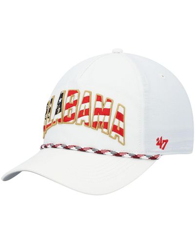 '47 '47 Alabama Crimson Tide Stars And Stripes Flag Flutter Hitch Snapback Hat - White
