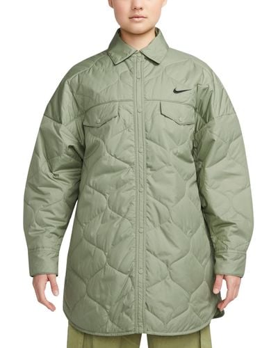 Nike Sportswear Essentials Quilted Trench Coat - Green
