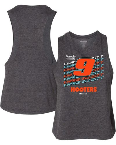 Hendrick Motorsports Team Collection Chase Elliott Hooters Racer Back Tank Top - Gray