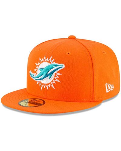KTZ Miami Dolphins Omaha 59fifty Hat - Orange