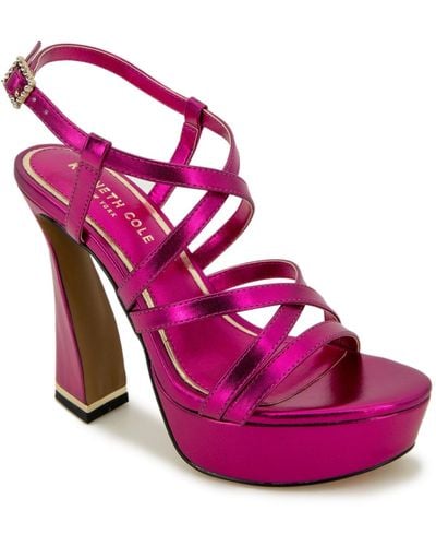 Kenneth Cole Allen Strappy Platform Sandals - Pink