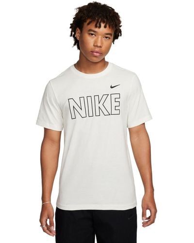 Nike Sportswear Logo Graphic Short Sleeve Crewneck T-shirt - White