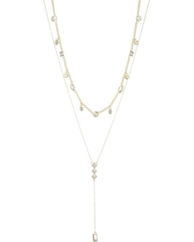 Bonheur Jewelry Josephine Multi Strand Lariat Necklace - White