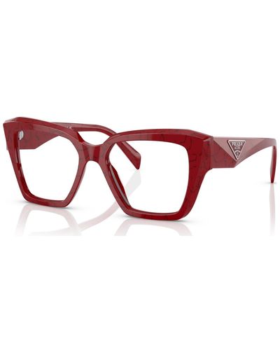 Prada Square Eyeglasses - Red