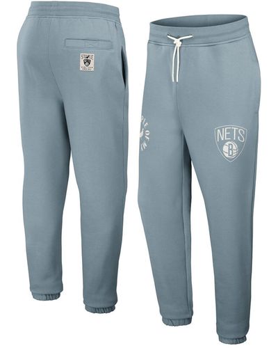 Staple Nba X Brooklyn Nets Plush Sweatpants - Blue