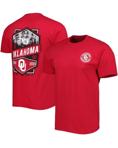 Great State Clothing Oklahoma Sooners Double Diamond Crest T-shirt - Red