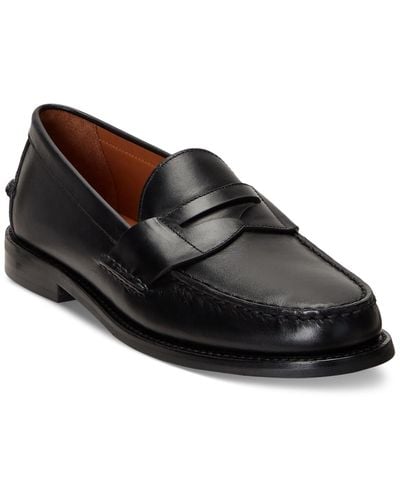 Polo Ralph Lauren Alston Leather Penny Loafers - Black