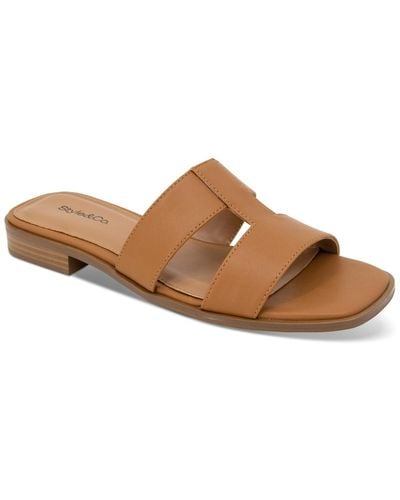 Style & Co. Gabbyy Slip-on Slide Flat Sandals - Brown
