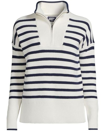 Lands' End Drifter Pullover Sweater - White