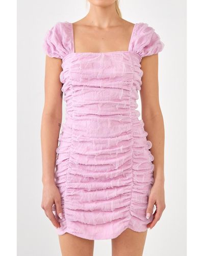 Endless Rose Ruched Mini Dress - Pink