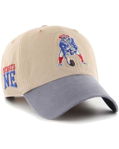 '47 Khaki, Royal New England Patriots Ashford Clean Up Adjustable Hat - Gray