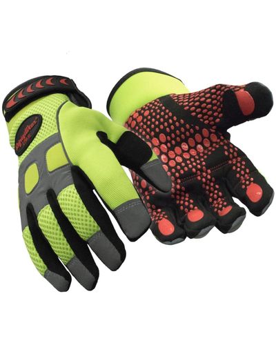 Refrigiwear Hivis Super Grip Gloves - Green