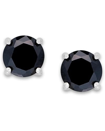 Giani Bernini Cubic Zirconia Sterling Silver Stud Earrings - Black