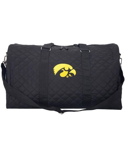 FOCO Iowa Hawkeyes Quilted Layover Duffle Bag - Black